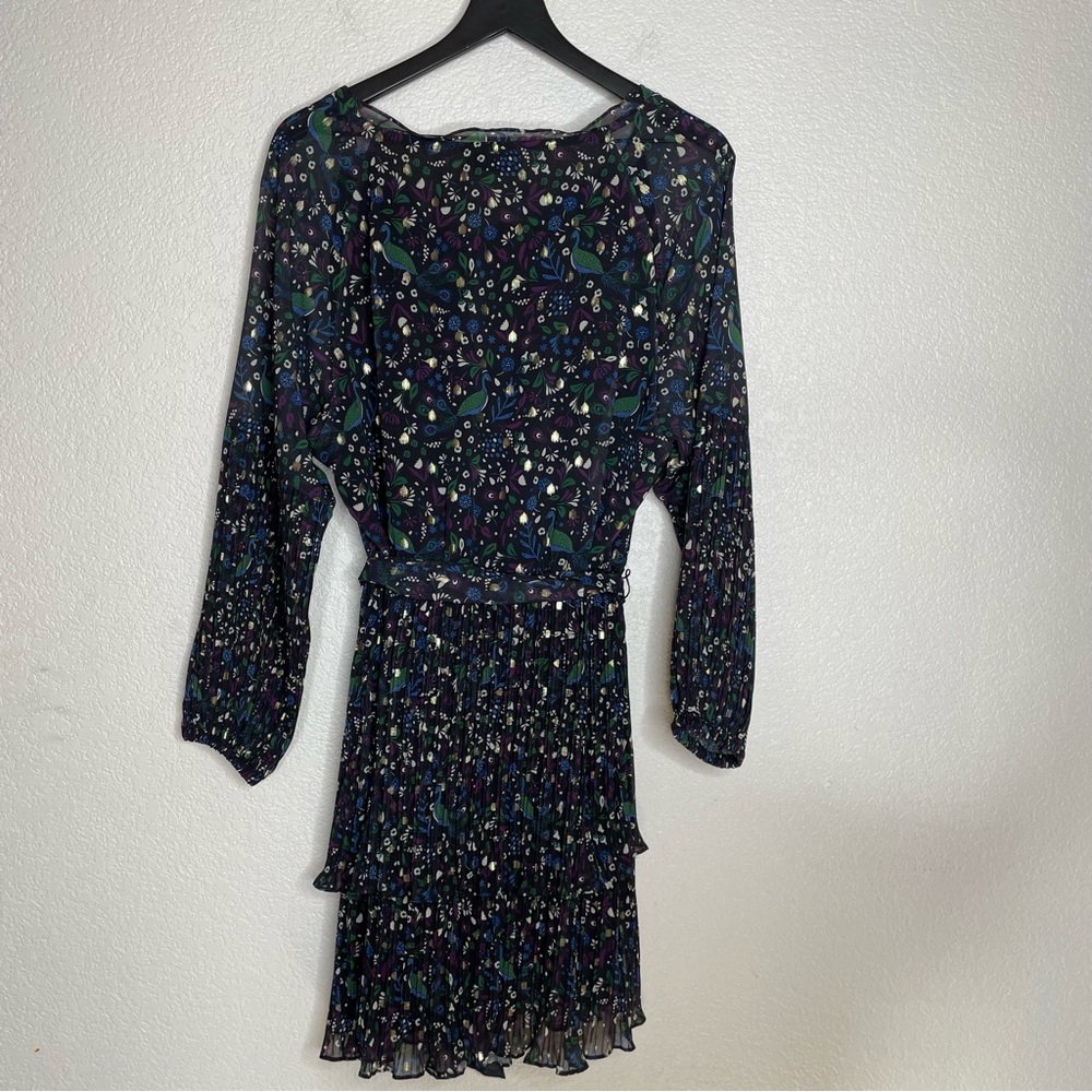 UNTUCKit Midi Paloma Black Gold Peacock Dress Size 12 - Picture 5 of 11